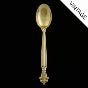 Georg Jensen Gilded Silver Mocha/ Demitasse Spoon - Acanthus/ Dronning  - Picture 1 of 1