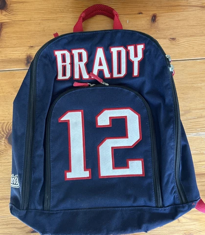 tom brady new england patriots NFL kids backpack 18” NICE Cover