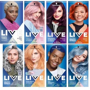2 x Schwarzkopf Live Hair Colour Semi-permanent Hair Dye Select Shade - Picture 1 of 9