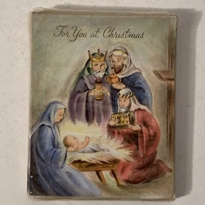 Vintage 60s Hallmark Christmas Cards Set Lot Of 10 3 Wise Men Baby Jesus Mary - Picture 1 of 9