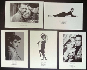 AUDREY HEPBURN - SET of 5 ORIGINAL POSTCARDS by PARAMOUNT PICTURES @MINT / NEW@ - Picture 1 of 2