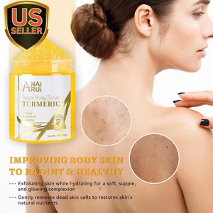 Turmeric Body Scrub Exfoliator, Sugar Scrub for Exfoliating, Smoothing, Hydra... - Picture 1 of 1