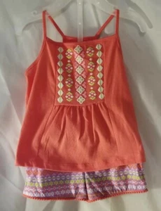 Girls Shorts Tank Top New Kidgets Clothes Childrens Toddler 12M Pink NWT Coral - Picture 1 of 8