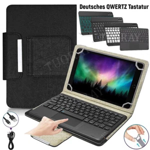 Universal Tasche Hülle Für 10-10.1 Zoll Tablet Bluetooth QWERTZ Tastatur Maus DE - Bild 1 von 170