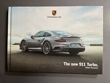 2015 Porsche 911 Turbo Couverture Cartonnée Showroom Sales Brochure Rare Awesome