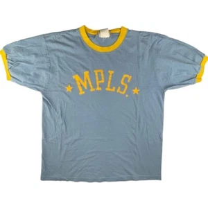 Vintage Minneapolis Lakers MPLS ringer t-shirt Hardwood Classics made in USA - Picture 1 of 4