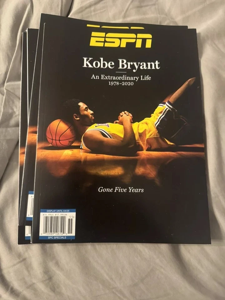 Kobe Bryant ESPN Magazine An Extraordinary Life 1978-2020 Gone Five 5 Years CNN - Image 1 of 1