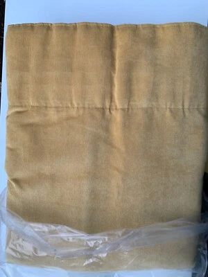 Next Honey Soft Ochre Yellow Velour Pencil Pleated Curtains W168 x L229cm66x90in - Image 1 of 4