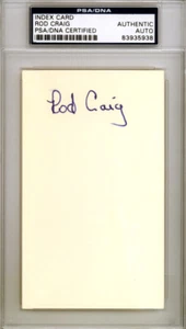 Rod Rodney Craig Autographed 3x5 Index Card Seattle Mariners PSA/DNA #83935938 - Picture 1 of 1