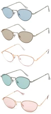 SMALL FASHION OVAL RETRO VINTAGE SUNGLASSES MEN & WOMEN WITH TINT LENS - Image 1 of 2