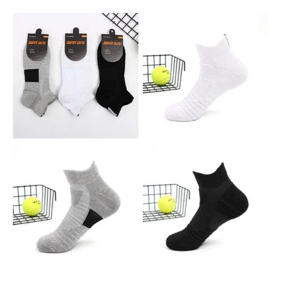 Pro Womens Mens Basketball Running Cotton Ankle Socks Compression Sports Socks - Image 1 of 4