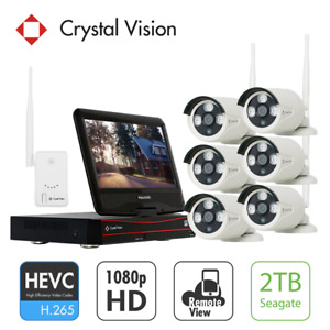 Crystal Vision CVT808A-20WB 8CH HD Wireless Surveillance System NVR CCTV 2TB