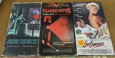 Vintage VHS Sci-Fi/Horror lot Manhunter, Alien Nation, CatChaser  - Image 1 of 4