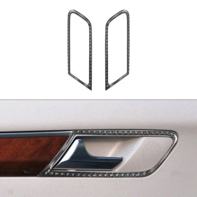 Cubierta de manija de puerta trasera interior de fibra de carbono para Mercedes-Benz R320/350 Foto 1 de 4