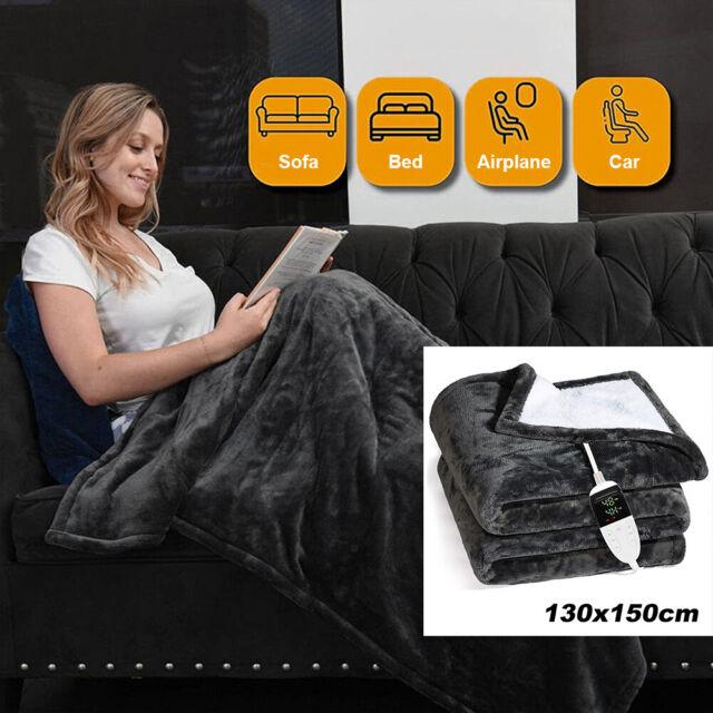 Luxury Real Fur Throw Rabbit Fur Blanket Soft Warm Bedspread Queen Size  80x60in