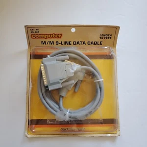 GC Electronics 43-324 COMPUTER CABLE 10 ft Male to Male 9-Line - Picture 1 of 3
