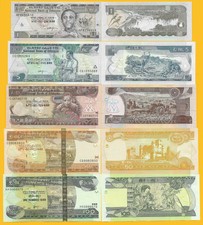 Ethiopia Set 1, 5, 10, 50, 100 Birr 2008-2015 UNC Banknotes