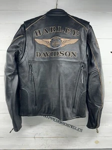 Harley 110th Anniversary Motorcycle Leather Jacket  Black  Size Small   NOS ! - Picture 1 of 24
