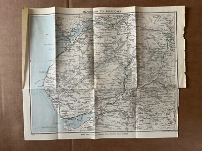Vintage map of Barmouth to Aberdovey Wales 1933 - Imagem 1 de 4