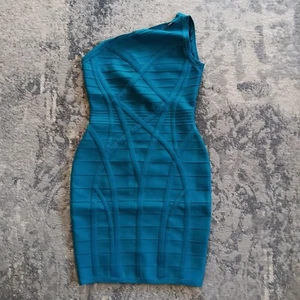 Dolce and Diva Bodycon Kleid Damen Gr. Small Blaugrün Bandage eine Schulter ärmellos - Bild 1 von 14