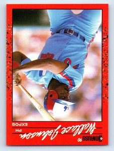 1990 Donruss #570 Wallace Johnson No Dot Baseball Error Card