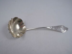 ALBERT COLES COIN SILVER MEDALLION GRAVY LADLE NOT STERLING NEOCLASSICAL