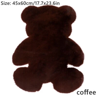 Bear Faux Fur Area Rug Carpets Footcloth Floor Mat Plush Fluffy Living Room Soft - Image 1 of 4