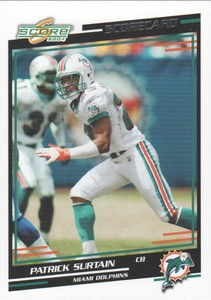 2004 Score Football Scorecard #182 Patrick Surtain /625
