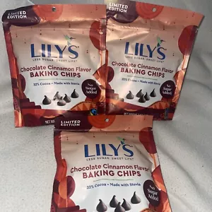 3 Beutel Lily's Schokolade Zimt Geschmack Backen Stevia kein Zucker 7oz Keto Low Carb - Bild 1 von 6