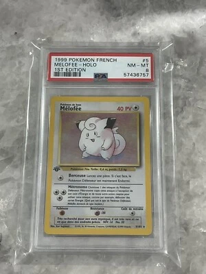 1999 Pokemon French Melofee Clefairy Holo 1st Edition #5! PSA 8! - Image 1 of 2