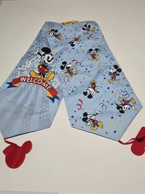 Disney Mickey Mouse WELCOME Birthday Banner Pendant Door Decor Dbl Side OOP Rare - Image 1 of 4