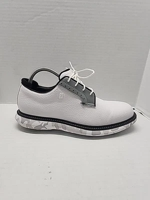 Zapatos de Golf Footjoy Talla 9M Golf FJ Traditions Blucher - Blanco Gris Camuflaje 57953 Foto 1 de 4