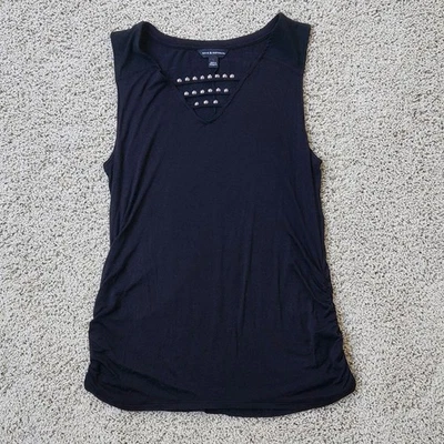 Rock and Republic Women's Studded Black Tank Top Size L - Image 1 of 4
