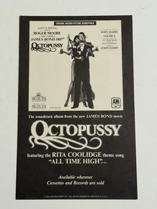 1983 James Bond Octopussy Film Soundtrack A&M Records Werbung Flyer 007 - Bild 1 von 3