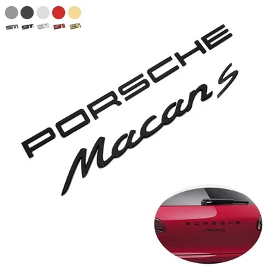 For PORSCHE Macan S Letters Rear Badge Emblem Look Deck Lid