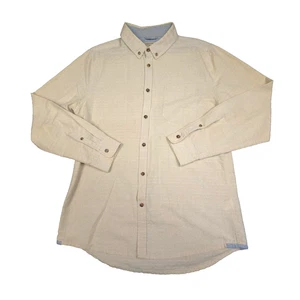 Cappellini Shirt Mens LARGE beige Long Sleeve Button Up casual collared Size L - Picture 1 of 13