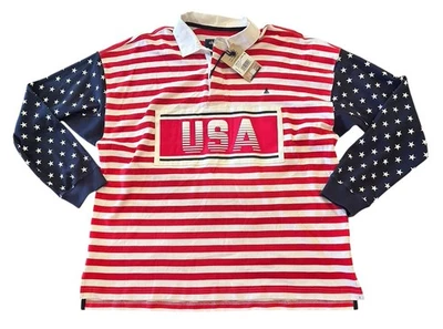 NUEVO Chubbies The Freedom Ring Rugby Polo Estrellas EE. UU. Rayas Para hombres Talla Grande Foto 1 de 3