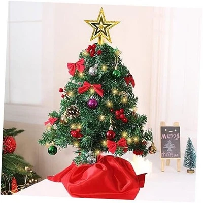  24 Inch Mini Christmas Tree Set, Table Top Artificial Christmas Trees 1 Green - Image 1 of 4