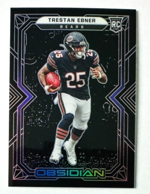 2022 Panini Obsidian Treston Ebner PURPLE Electric Etch RC SP #/100 Bears Rookie - Image 1 of 3