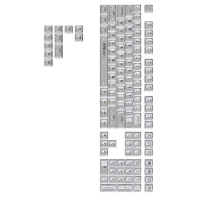 132Key MDA Profile Keycaps Backlit Crystal Keycaps for Mechanical Keyboards - Image 1 of 4