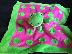 Manta de seguridad verde a lunares Dinosauer Lovey Blankie Izzy - Imagen 1 de 6