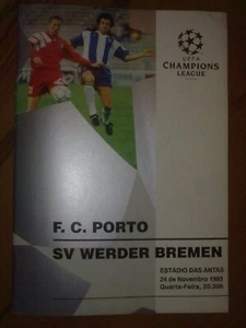 Programm Porto Portugal - Werder Bremen Deutschland 1993-1994 Champions League - Bild 1 von 1