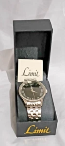 LIMIT Mens Stainless Steel Roman Numerals Quartz Watch VGC Boxed & Working - Picture 1 of 7