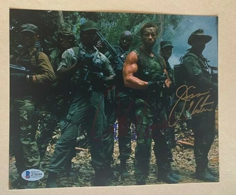 Carl Weathers Jesse Ventura signed autographed 8x10 photo Predator Beckett COA Cover