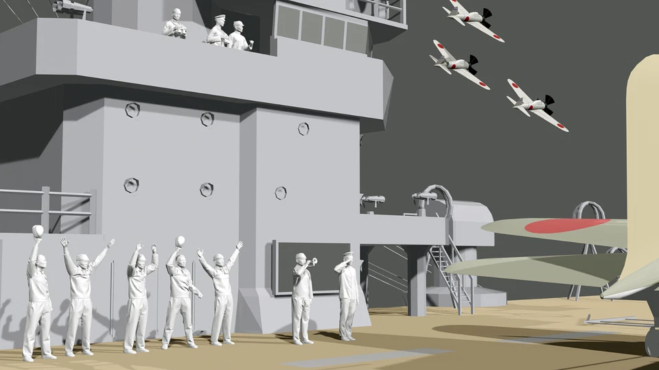 WWII Imperial Japanese Navy - Carrier Deck Crew Set 1 - 10 Figure Set - Image 1 of 4