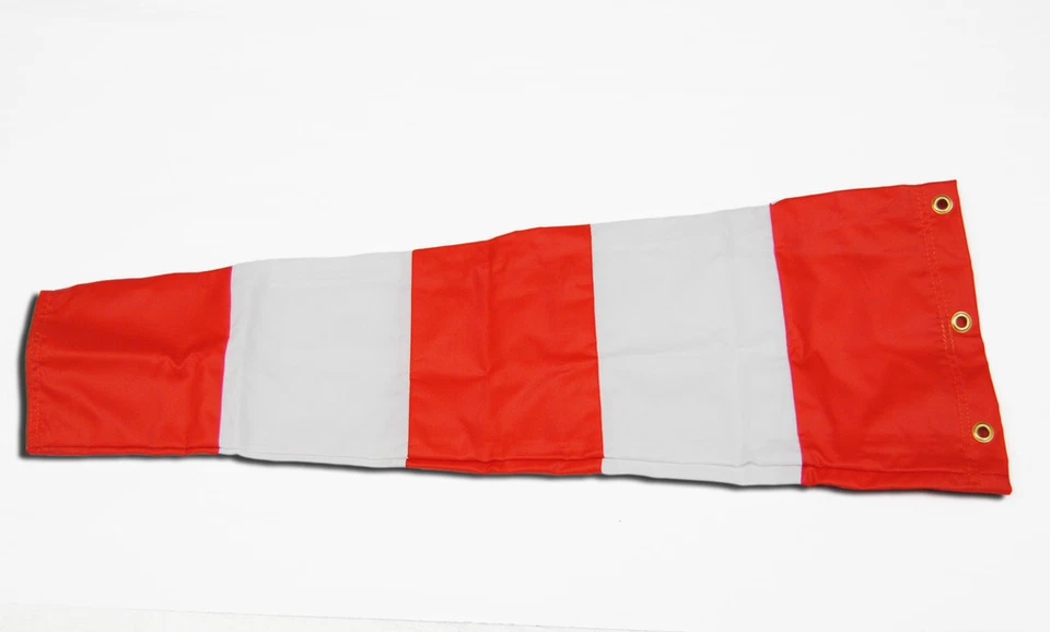 Airport Windsock Corporation 8" X 36" Orange and White Replacement Windsock USA - Image 1 of 1