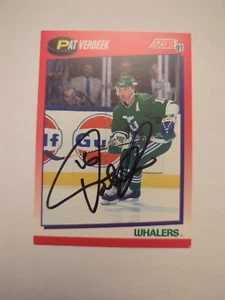 PAT VERBEEK Signed Autographed Hartford Whalers Card - Picture 1 of 2