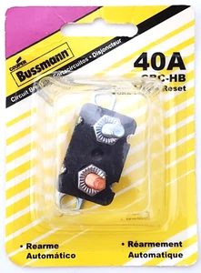 Disyuntor automático de reinicio automotriz Bussmann CBC-HB 40 amperios tipo 1 14 VDC - Imagen 1 de 12
