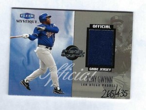 1999 Fleer Mystique Feel The Game Tony Gwynn 265/435