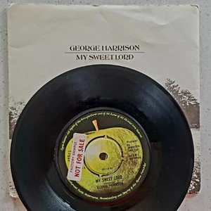George Harrison – My Sweet Lord - Rare Ex Con 1976 Reissue Factory Sample 7" - Picture 1 of 5